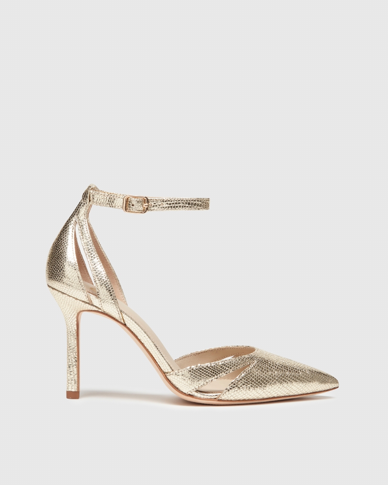 Simona Pump - Light Gold Metallic Leather